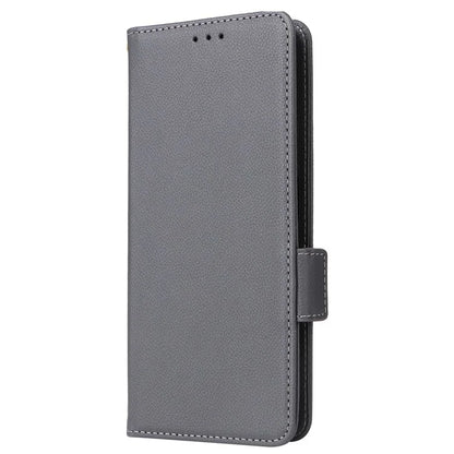 For TCL 40 NxtPaper Case Shockproof Litchi Texture PU Leather Wallet Phone Cover with Strap