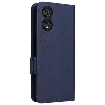 For TCL 40 NxtPaper Case Shockproof Litchi Texture PU Leather Wallet Phone Cover with Strap