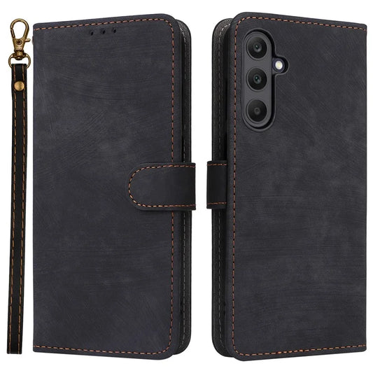 For Samsung Galaxy A25 5G (Global) (161.0 x 76.5 x 8.3mm) Case Wallet PU Leather RFID Blocking 3 Card Slots Protective Cover