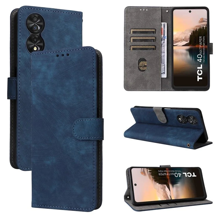 For TCL 40 NxtPaper Stand Folio Phone Case with RFID Blocking 3 Card Slot