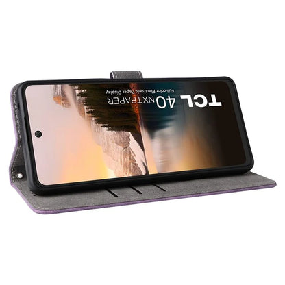 For TCL 40 NxtPaper Stand Folio Phone Case with RFID Blocking 3 Card Slot