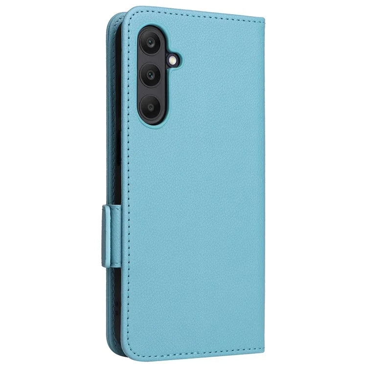 For Samsung Galaxy A25 5G (Global) (161.0 x 76.5 x 8.3mm) Magnetic Phone Case Shockproof Litchi Texture PU Leather Flip Cover