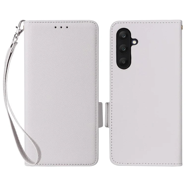 For Samsung Galaxy A25 5G (Global) (161.0 x 76.5 x 8.3mm) Magnetic Phone Case Shockproof Litchi Texture PU Leather Flip Cover