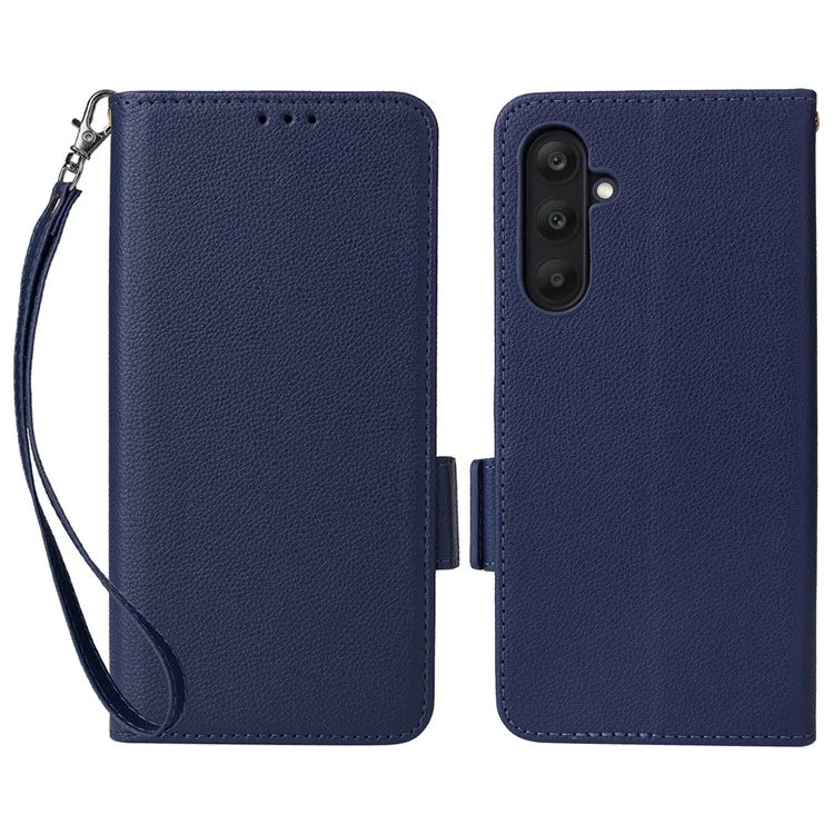 For Samsung Galaxy A25 5G (Global) (161.0 x 76.5 x 8.3mm) Magnetic Phone Case Shockproof Litchi Texture PU Leather Flip Cover
