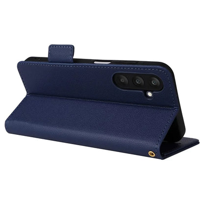 For Samsung Galaxy A25 5G (Global) (161.0 x 76.5 x 8.3mm) Magnetic Phone Case Shockproof Litchi Texture PU Leather Flip Cover