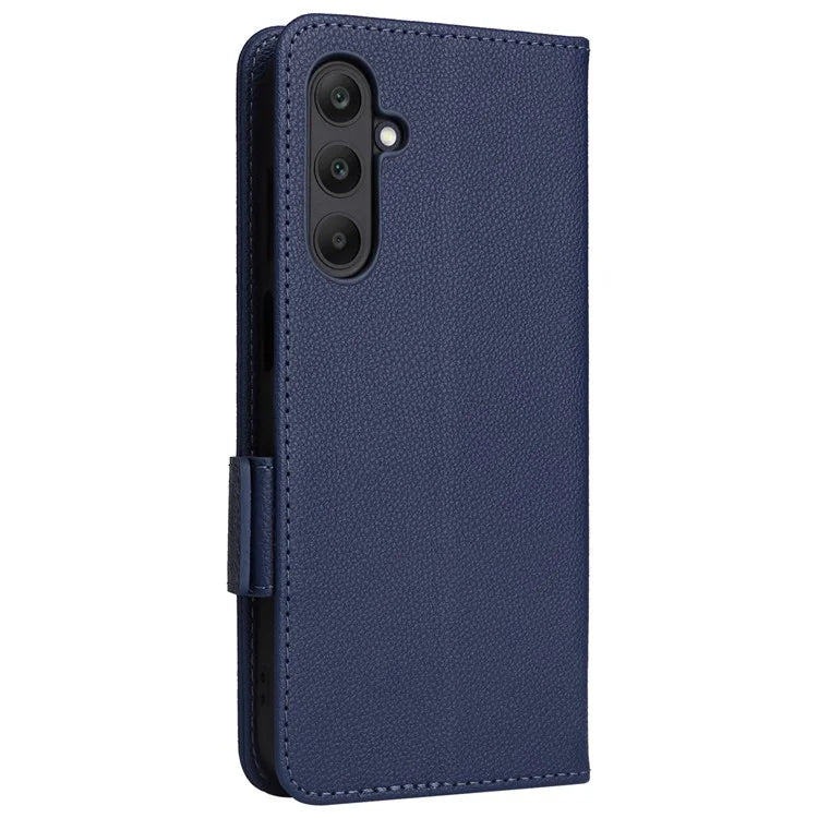 For Samsung Galaxy A25 5G (Global) (161.0 x 76.5 x 8.3mm) Magnetic Phone Case Shockproof Litchi Texture PU Leather Flip Cover
