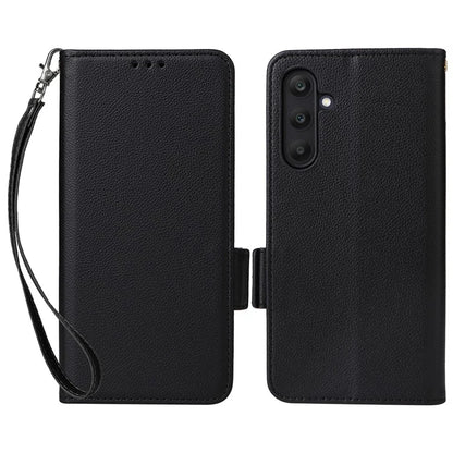 For Samsung Galaxy A25 5G (Global) (161.0 x 76.5 x 8.3mm) Magnetic Phone Case Shockproof Litchi Texture PU Leather Flip Cover
