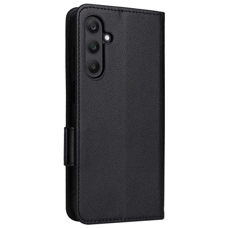 For Samsung Galaxy A25 5G (Global) (161.0 x 76.5 x 8.3mm) Magnetic Phone Case Shockproof Litchi Texture PU Leather Flip Cover