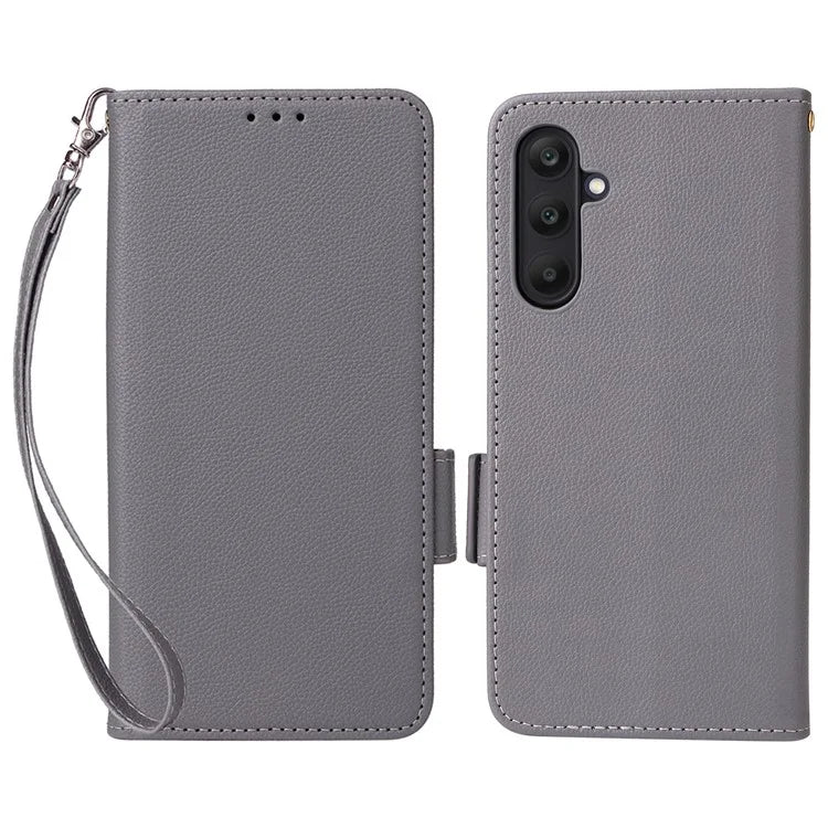 For Samsung Galaxy A25 5G (Global) (161.0 x 76.5 x 8.3mm) Magnetic Phone Case Shockproof Litchi Texture PU Leather Flip Cover