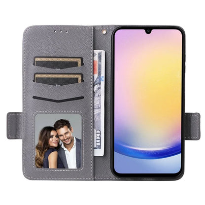 For Samsung Galaxy A25 5G (Global) (161.0 x 76.5 x 8.3mm) Magnetic Phone Case Shockproof Litchi Texture PU Leather Flip Cover