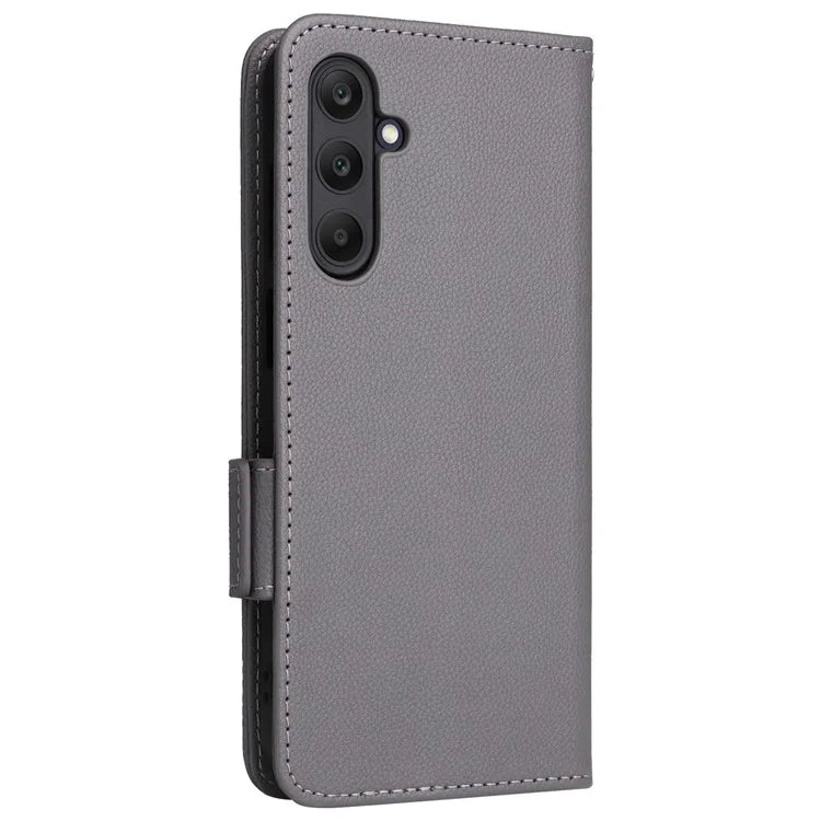 For Samsung Galaxy A25 5G (Global) (161.0 x 76.5 x 8.3mm) Magnetic Phone Case Shockproof Litchi Texture PU Leather Flip Cover