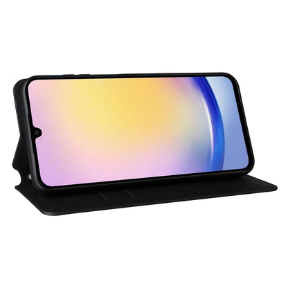 For 	Samsung Galaxy A25 5G (Global) (161.0 x 76.5 x 8.3mm) Magnetic Phone Case PU Leather Wallet Card Slots Phone Cover