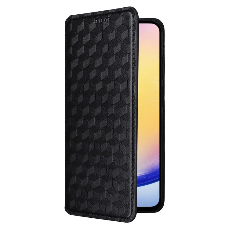 For 	Samsung Galaxy A25 5G (Global) (161.0 x 76.5 x 8.3mm) Magnetic Phone Case PU Leather Wallet Card Slots Phone Cover