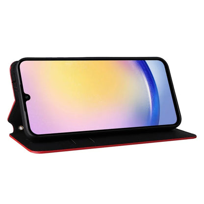 For 	Samsung Galaxy A25 5G (Global) (161.0 x 76.5 x 8.3mm) Magnetic Phone Case PU Leather Wallet Card Slots Phone Cover