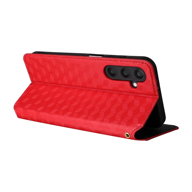 For 	Samsung Galaxy A25 5G (Global) (161.0 x 76.5 x 8.3mm) Magnetic Phone Case PU Leather Wallet Card Slots Phone Cover