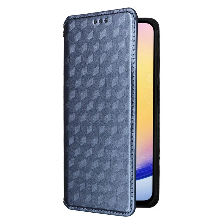For 	Samsung Galaxy A25 5G (Global) (161.0 x 76.5 x 8.3mm) Magnetic Phone Case PU Leather Wallet Card Slots Phone Cover