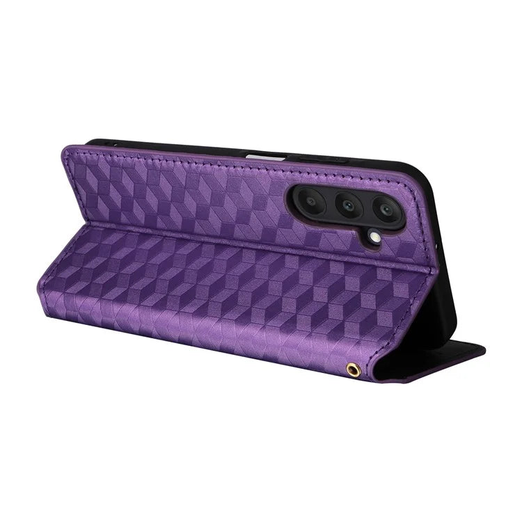 For 	Samsung Galaxy A25 5G (Global) (161.0 x 76.5 x 8.3mm) Magnetic Phone Case PU Leather Wallet Card Slots Phone Cover