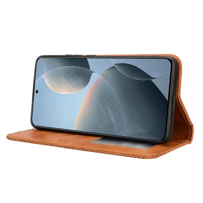 For Xiaomi Redmi K70E 5G / Poco X6 Pro 5G Wallet Case with Card Holder PU Leather Vintage Cover