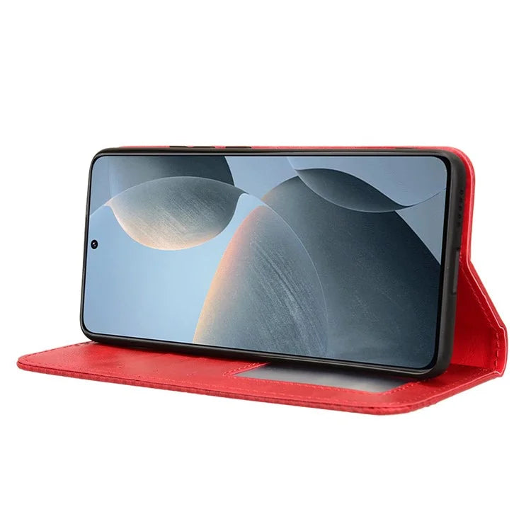For Xiaomi Redmi K70E 5G / Poco X6 Pro 5G Wallet Case with Card Holder PU Leather Vintage Cover