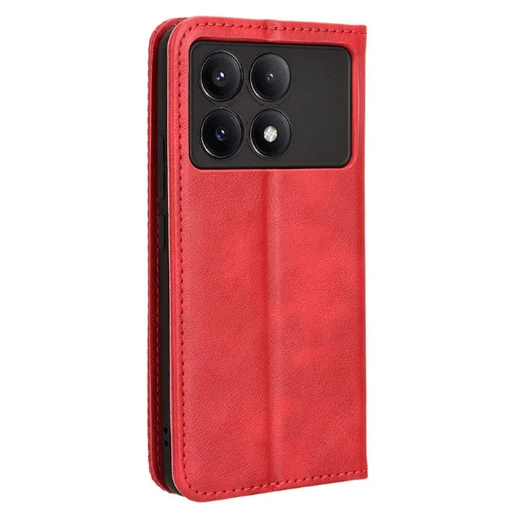 For Xiaomi Redmi K70E 5G / Poco X6 Pro 5G Wallet Case with Card Holder PU Leather Vintage Cover
