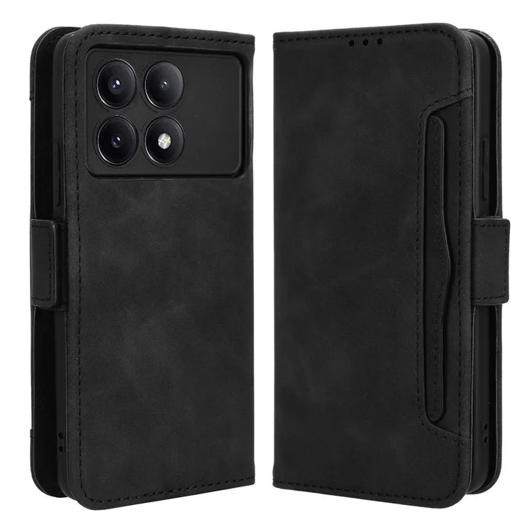 For Xiaomi Redmi K70E 5G / Poco X6 Pro 5G Phone Case Card Slot Stand Magnetic Closure Cover