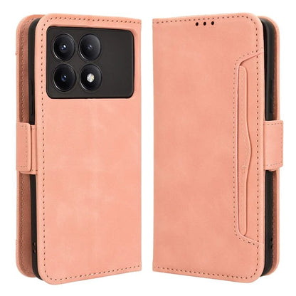 For Xiaomi Redmi K70E 5G / Poco X6 Pro 5G Phone Case Card Slot Stand Magnetic Closure Cover