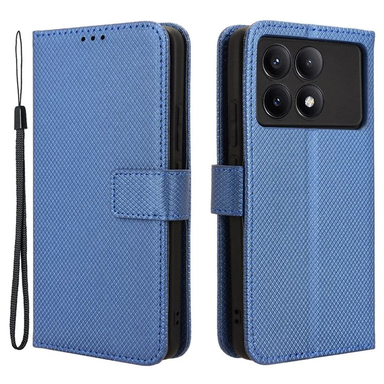 For Xiaomi Redmi K70E 5G / Poco X6 Pro 5G Phone Case Wallet Wrist Strap Card Slots Leather Cover