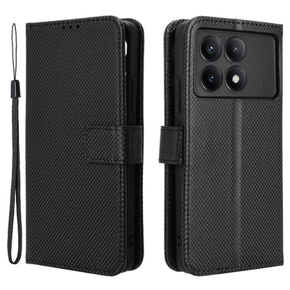For Xiaomi Redmi K70E 5G / Poco X6 Pro 5G Phone Case Wallet Wrist Strap Card Slots Leather Cover