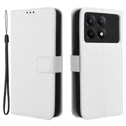 For Xiaomi Redmi K70E 5G / Poco X6 Pro 5G Phone Case Wallet Wrist Strap Card Slots Leather Cover