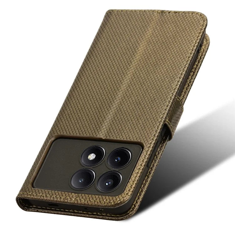 For Xiaomi Redmi K70E 5G / Poco X6 Pro 5G Phone Case Wallet Wrist Strap Card Slots Leather Cover