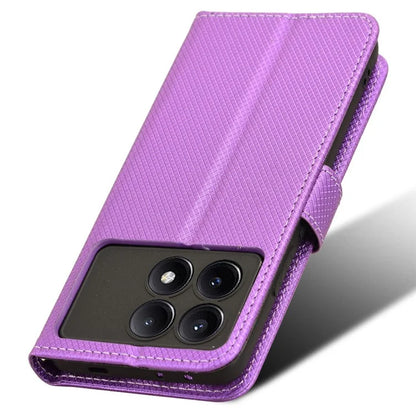 Leather Case for Xiaomi Redmi K70 5G / K70 Pro 5G Diamond Texture Book Folding Flip Folio Cover
