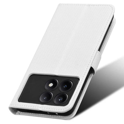 Leather Case for Xiaomi Redmi K70 5G / K70 Pro 5G Diamond Texture Book Folding Flip Folio Cover