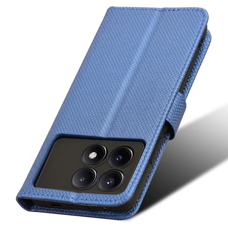 Leather Case for Xiaomi Redmi K70 5G / K70 Pro 5G Diamond Texture Book Folding Flip Folio Cover