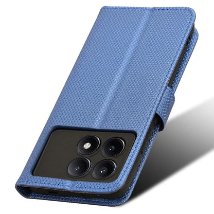 Leather Case for Xiaomi Redmi K70 5G / K70 Pro 5G Diamond Texture Book Folding Flip Folio Cover