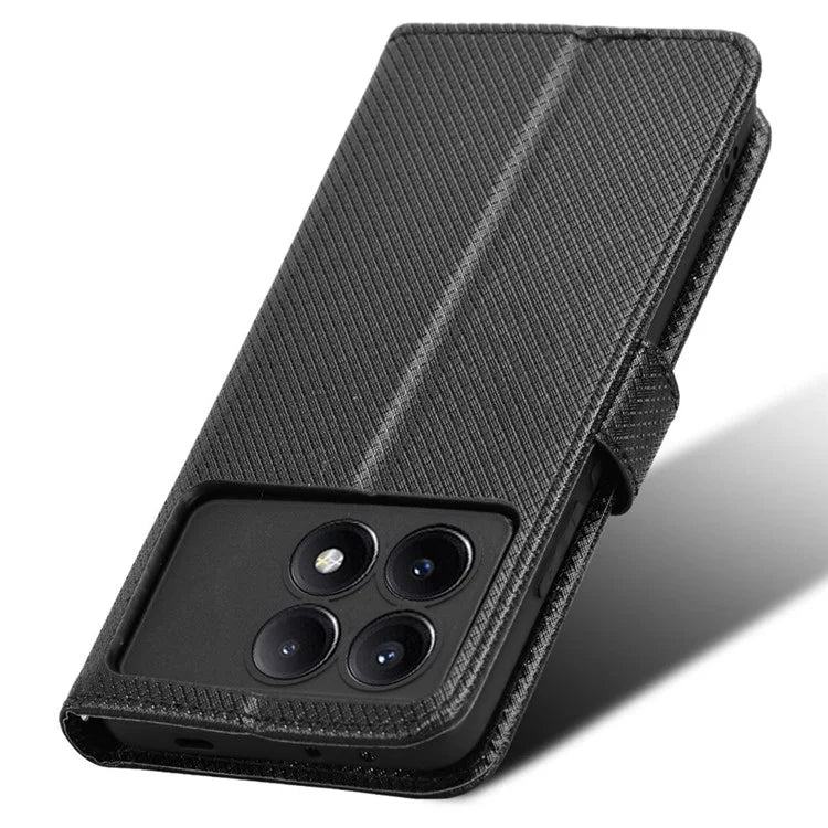 Leather Case for Xiaomi Redmi K70 5G / K70 Pro 5G Diamond Texture Book Folding Flip Folio Cover