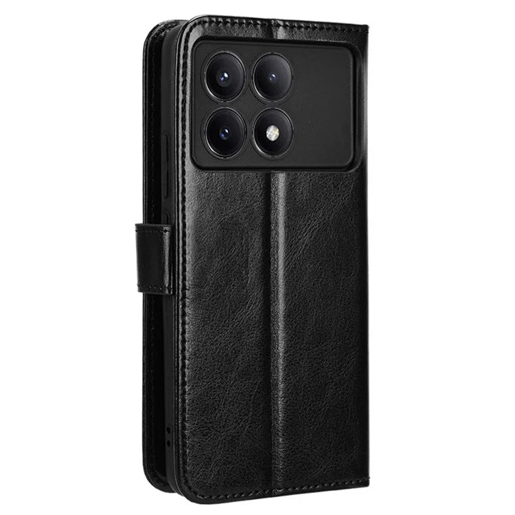 For Xiaomi Redmi K70E 5G / Poco X6 Pro 5G Wallet Case 3 Card Slots TPU Interior Protective Cover