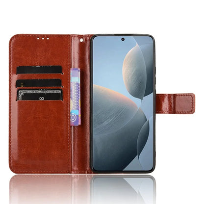 For Xiaomi Redmi K70E 5G / Poco X6 Pro 5G Wallet Case 3 Card Slots TPU Interior Protective Cover