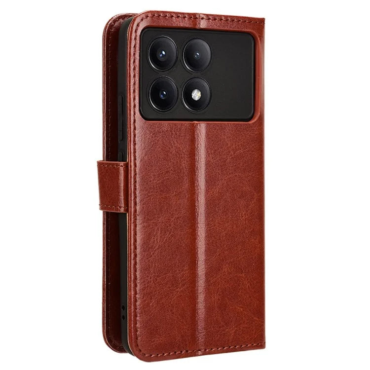 For Xiaomi Redmi K70E 5G / Poco X6 Pro 5G Wallet Case 3 Card Slots TPU Interior Protective Cover