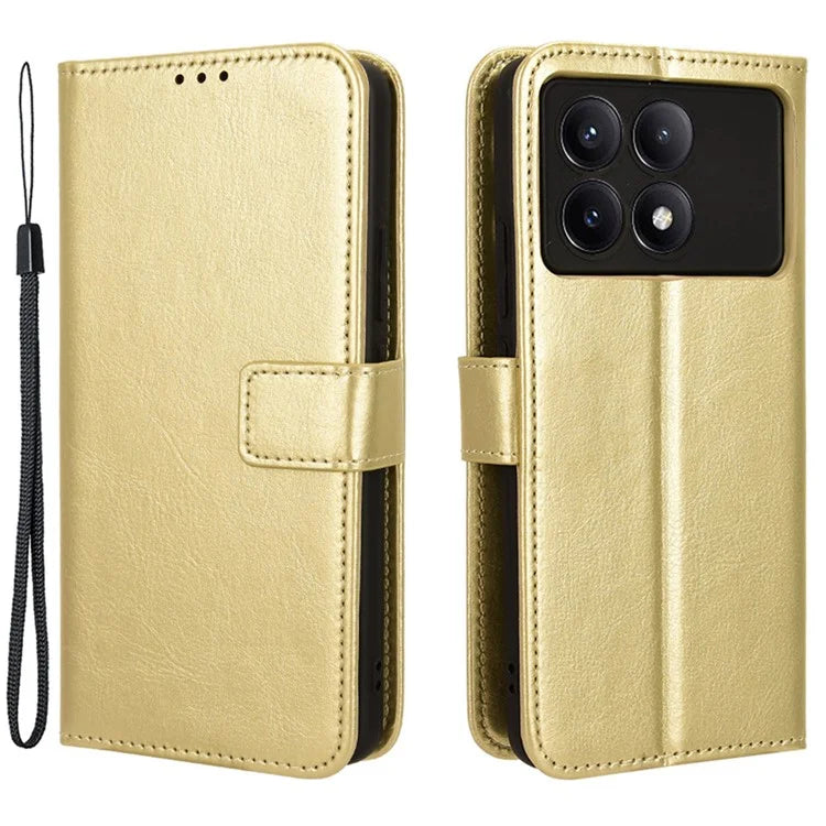 For Xiaomi Redmi K70E 5G / Poco X6 Pro 5G Wallet Case 3 Card Slots TPU Interior Protective Cover