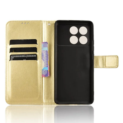 For Xiaomi Redmi K70E 5G / Poco X6 Pro 5G Wallet Case 3 Card Slots TPU Interior Protective Cover