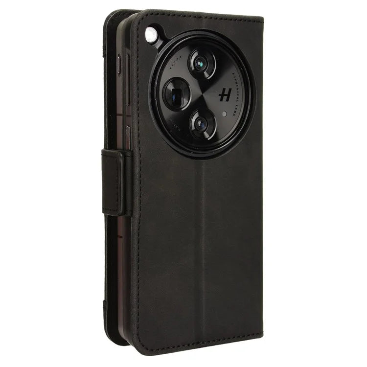 For Oppo Find N3 5G / OnePlus Open PU Leather Protective Case Card Holder Stand Flip Cover