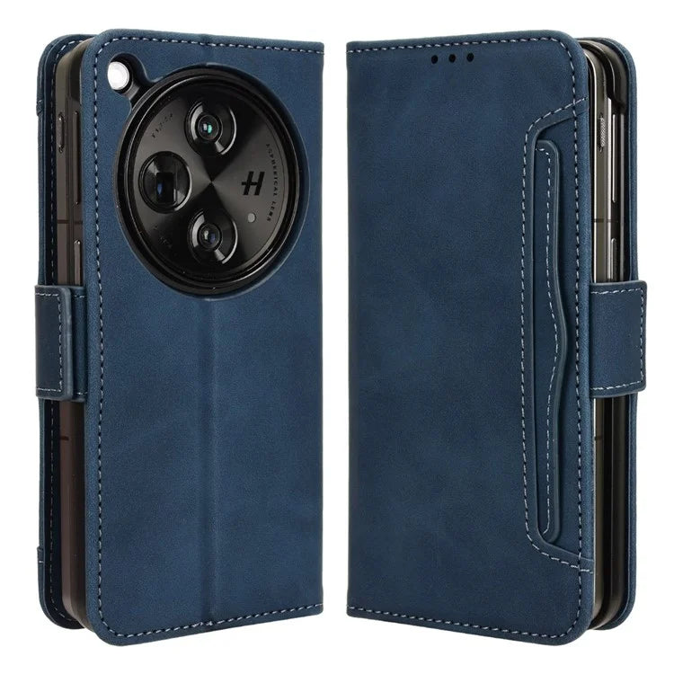 For Oppo Find N3 5G / OnePlus Open PU Leather Protective Case Card Holder Stand Flip Cover