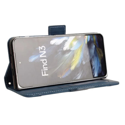 For Oppo Find N3 5G / OnePlus Open PU Leather Protective Case Card Holder Stand Flip Cover