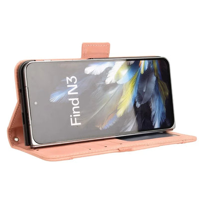 For Oppo Find N3 5G / OnePlus Open PU Leather Protective Case Card Holder Stand Flip Cover
