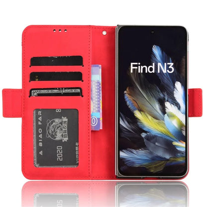 For Oppo Find N3 5G / OnePlus Open PU Leather Protective Case Card Holder Stand Flip Cover
