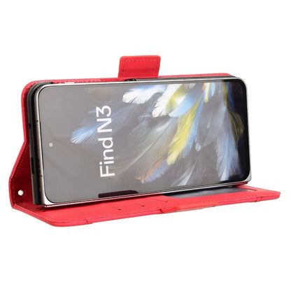 For Oppo Find N3 5G / OnePlus Open PU Leather Protective Case Card Holder Stand Flip Cover