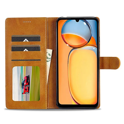 LC.IMEEKE For Xiaomi Redmi 13C 4G / 5G / Poco C65 4G Magnetic Phone Case Calf Texture Leather Wallet Cover