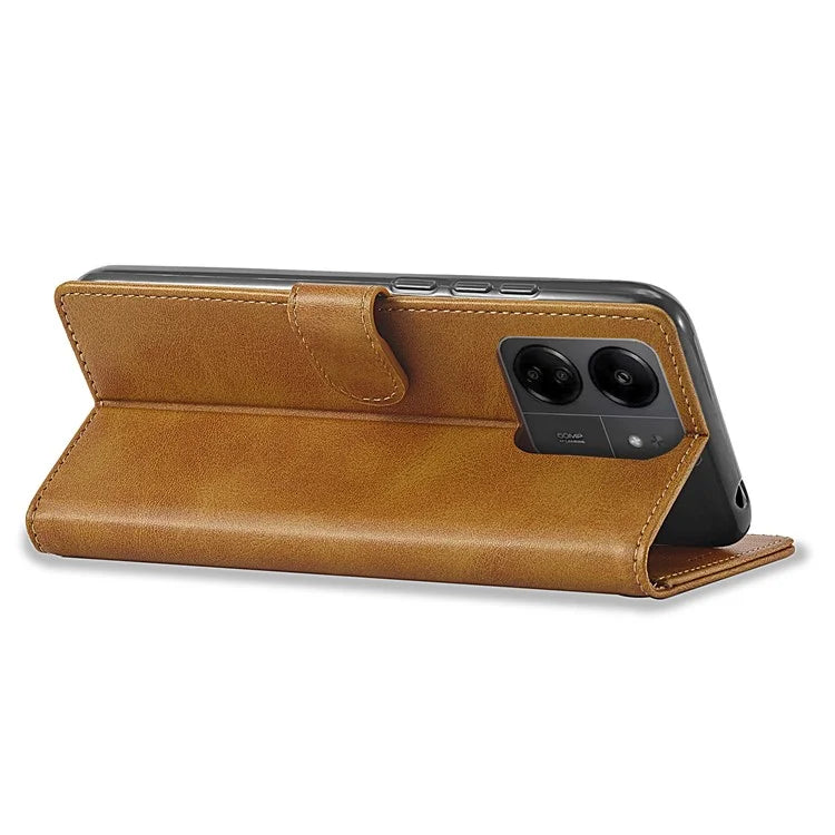 LC.IMEEKE For Xiaomi Redmi 13C 4G / 5G / Poco C65 4G Magnetic Phone Case Calf Texture Leather Wallet Cover
