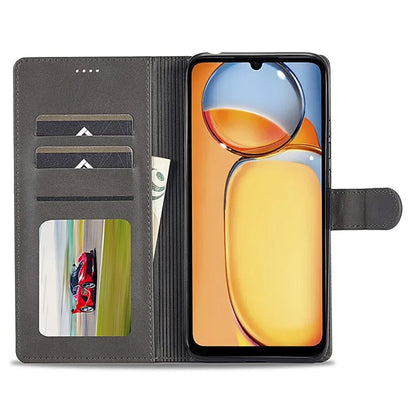 LC.IMEEKE For Xiaomi Redmi 13C 4G / 5G / Poco C65 4G Magnetic Phone Case Calf Texture Leather Wallet Cover