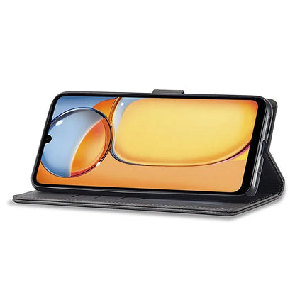 LC.IMEEKE For Xiaomi Redmi 13C 4G / 5G / Poco C65 4G Magnetic Phone Case Calf Texture Leather Wallet Cover
